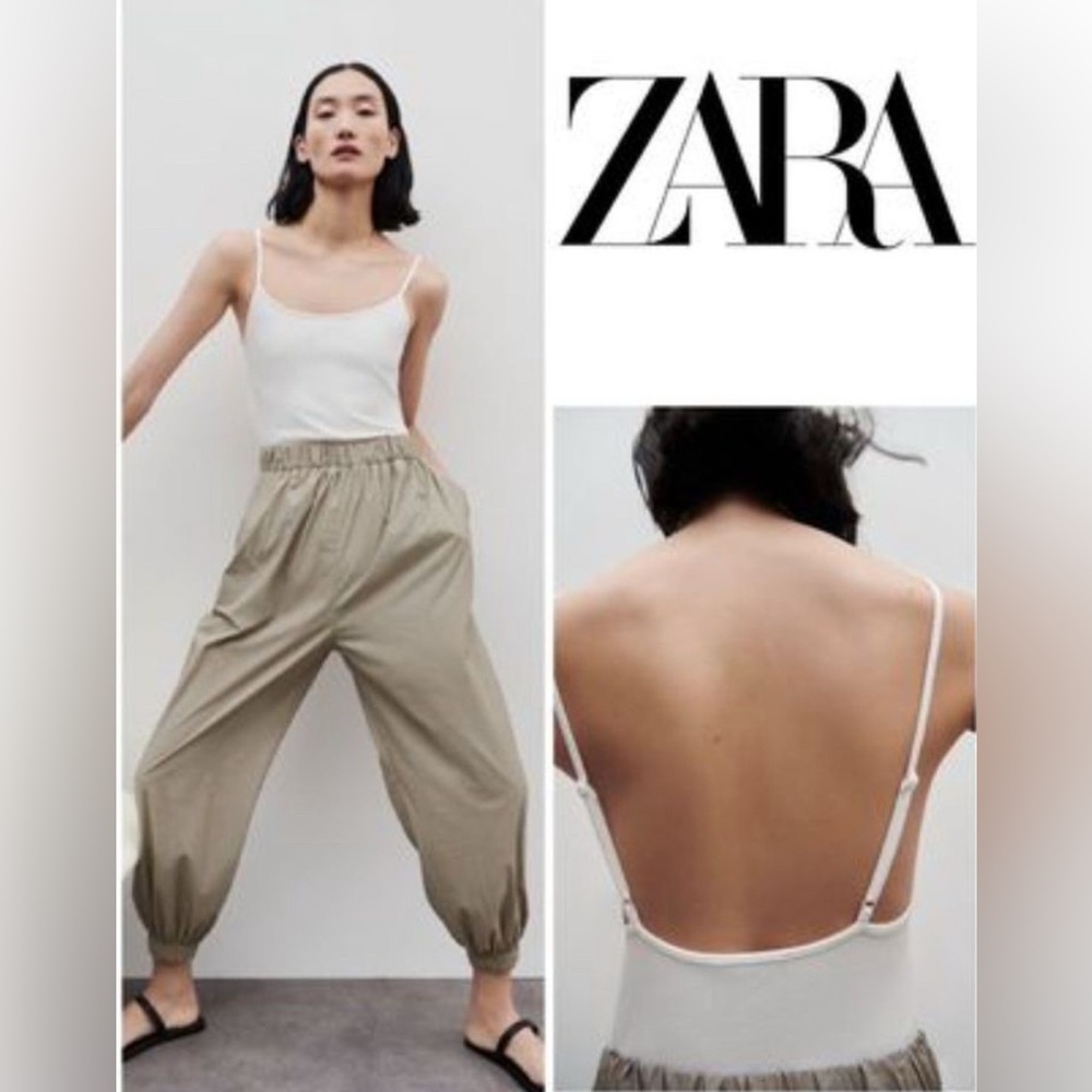 ZARA‎ Women’s Spring Combination Tank Moda Jogger Pant Jumpsuit Size Med